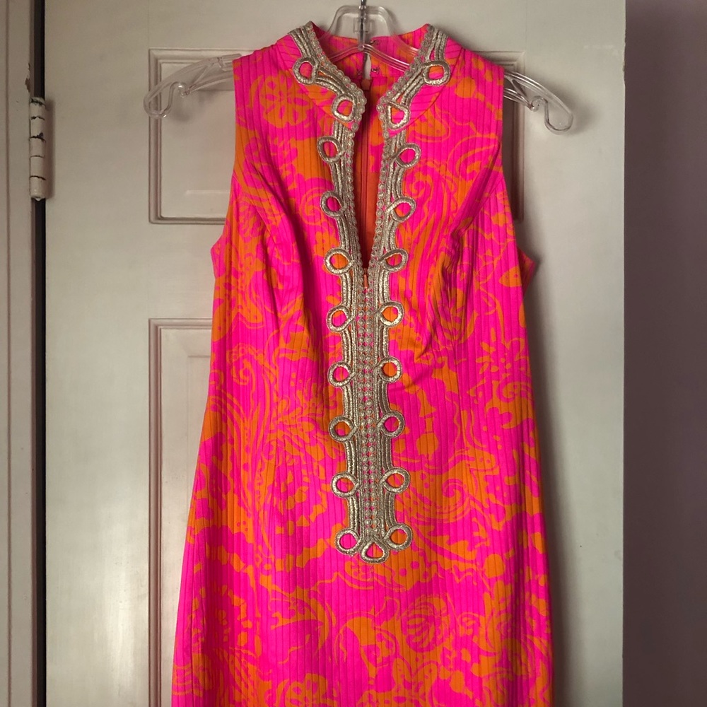 Lilly Pulitzer Alexa High Collar Shift Dress Sz 0